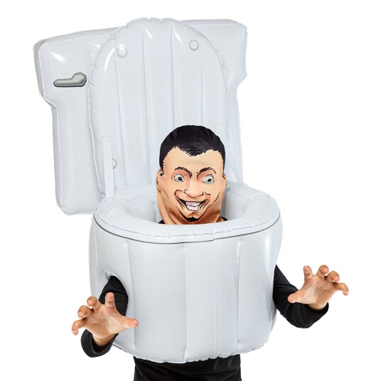 Rubies Costumes Skibidi Toilet Man Barn Karnevalskostyme One size Rubies Costumes Skibidi Toilet Man Barn Karnevalskostyme One size