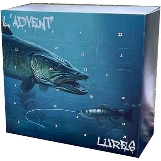Fiske Adventskalender 2025   24 sluker og kroker inkludert