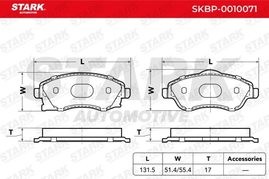 Bremseklosser STARK SKBP 0010071 Bremseklosser STARK SKBP 0010071