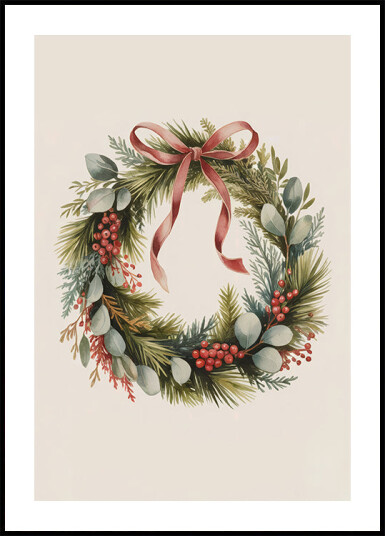 Christmas Wreath Plakat Plakat / 21x30cm