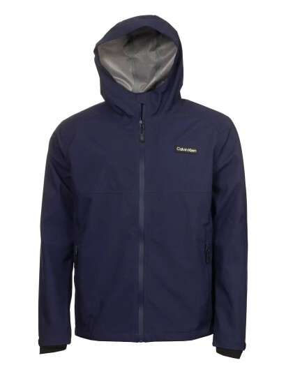Calvin Klein Golf Feather Dry 15K Hooded Waterproof Jacket - Navy - L
