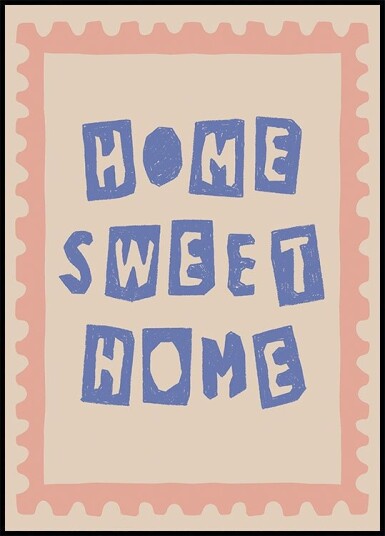 Home Sweet Home Typography Plakat Plakat / 40x50cm