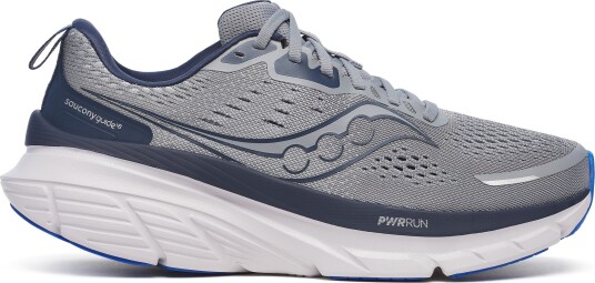 Saucony Mens Guide 18 Wide Flint/Navy 40" Saucony Mens Guide 18 Wide Flint/Navy 40"