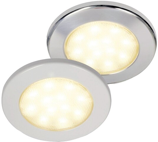 Hella EuroLED 115 downlight - Hvit plast - Varmhvitt