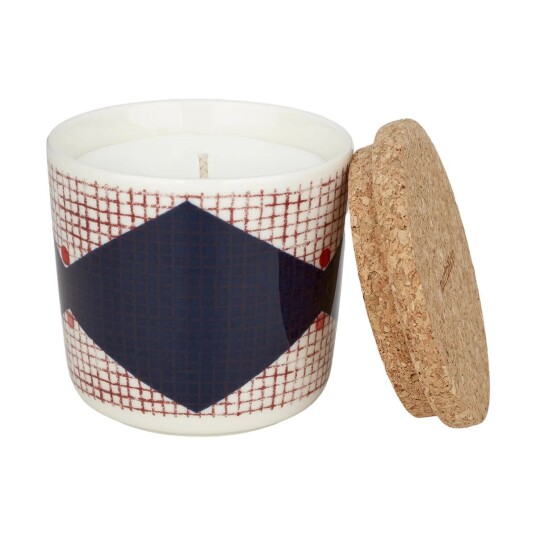 Marimekko Tomina duftlys Ø7,5 cm White-dark blue-red-dark red Marimekko Tomina duftlys Ø7,5 cm White-dark blue-red-dark red