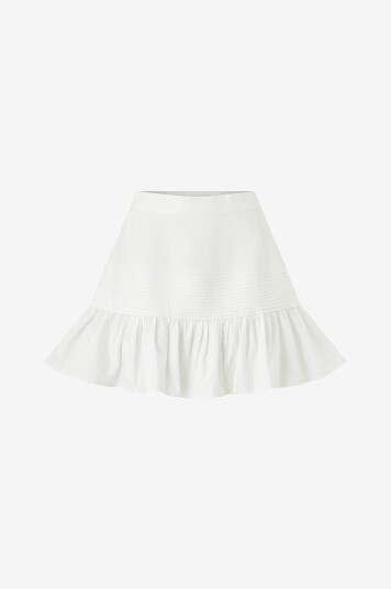 byTimo   Skjørt Poplin Mini Skirt   Hvit