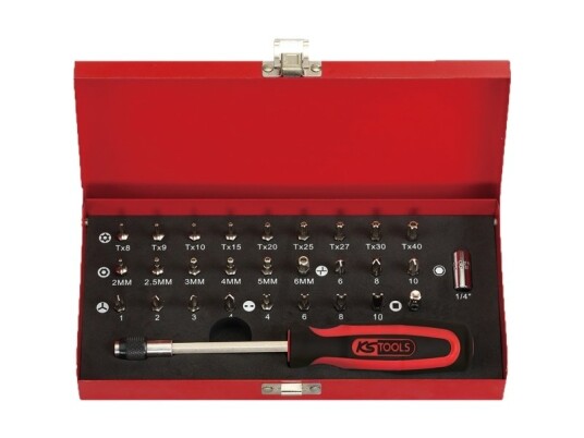 Ks Tools 911.2029, 29 Stykker, Nickel, Din 3126, Iso 1173 - C 6,3, 25 Mm, 880 G, 25,4 / 4 Mm (1 / 4") Ks Tools 911.2029, 29 Stykker, Nickel, Din 3126, Iso 1173 - C 6,3, 25 Mm, 880 G, 25,4 / 4 Mm (1 / 4")