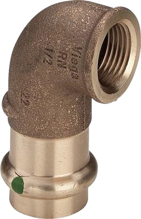 Viega Sanpress Vinkel 1"X22mm 90 Grader Af Rødgods Sc-Contur Muffe/Muffe