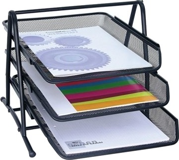 Wedo Briefablage Office Aus Drahtmetall 3 Ablagen Schwarz Drathmetall Pulverbeschichtet Passet Til Format C4 65 801