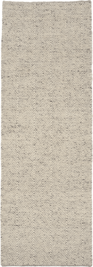Scandi Living Furrow ullteppe naturvit/grå 80x240 cm Scandi Living Furrow ullteppe naturvit/grå 80x240 cm