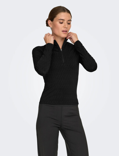 Only Play Onpfrida Hn Hz Ls Short Top - Black - S