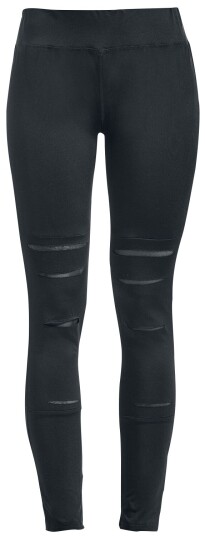 Rotterdamned Leggings - Leggings With Insert Lace - S til XXL - Damer - svart