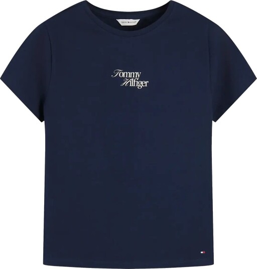 Tommy Hilfiger Script New Slim C Nk S/S Tshirt Navy L