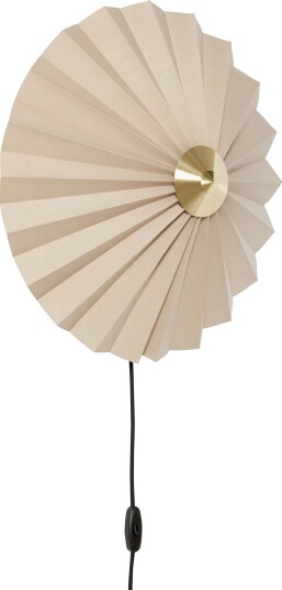 Hübsch Pliss Væglampe - Beige - ONE SIZE