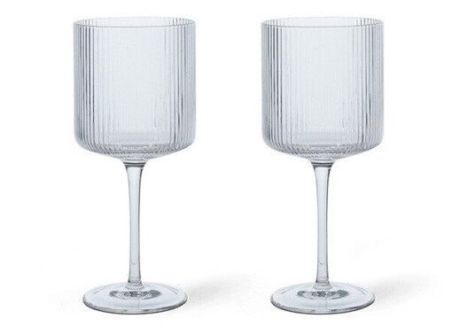 Ferm Living Ripple Rød Wine Glasses Set of 2 Clear Lampemesteren Ferm Living Ripple Rød Wine Glasses Set of 2 Clear Lampemesteren