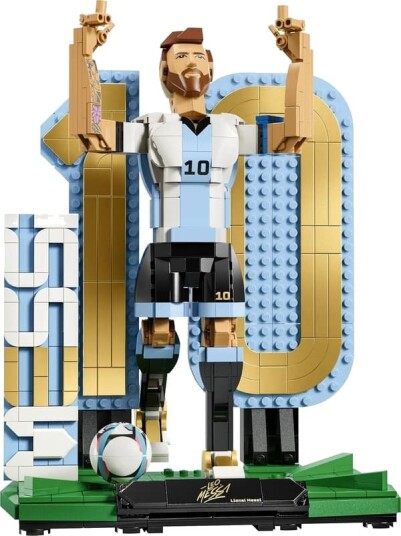 Byggesteiner-Editions Lionel Messi – Fotball-Legende – Byggesett For Barn – Fotballpynt – Gave Til Sportsinteresserte Gutter Og Jenter
