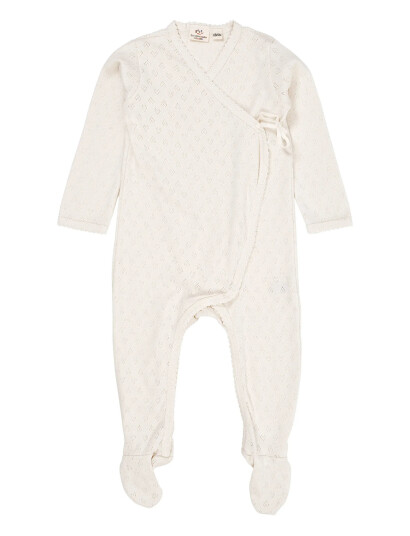 Copenhagen Colors Pointelle Cross-Over Full Body - Cream - 50