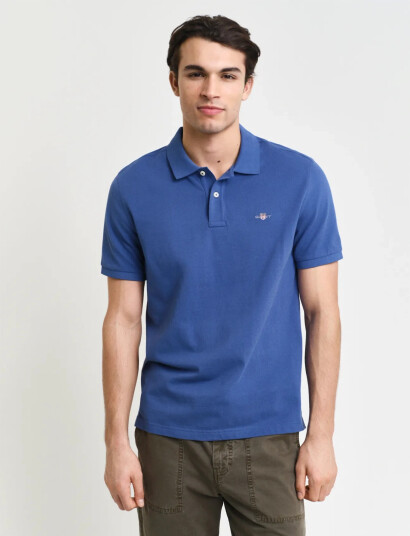GANT Reg Shield Ss Pique Polo Blue XL GANT Reg Shield Ss Pique Polo Blue XL