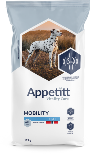 Appetitt Vitality Care M/L Fisk 12 kg - Hundefôr for Mobilitet