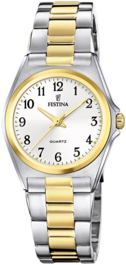 Festina Dameklokke F20556 1 Classic Hvit/Gulltonet stål Ø31 mm
