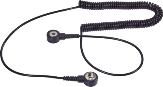 Wolfgang Warmbier 2101.752.3.10 Esd-Jordingskabel 2,40 M Trykknapp 10 Mm, Trykknapp 3 Mm