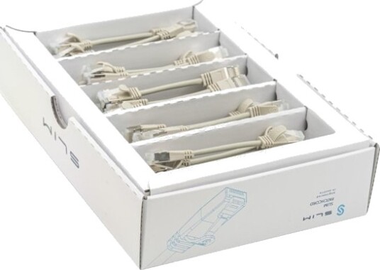 Wirewin Slim  Ls K6a 0.1 50 0,1 M Cat6a U/Ftp Stp Rj 45 Rj 45 Grå
