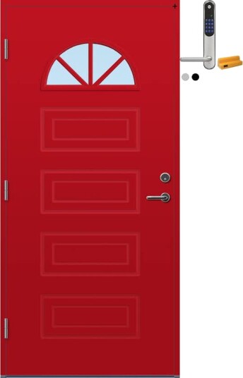 Ytterdør Bygg1 Fevik med Yale Doorman Classic Home