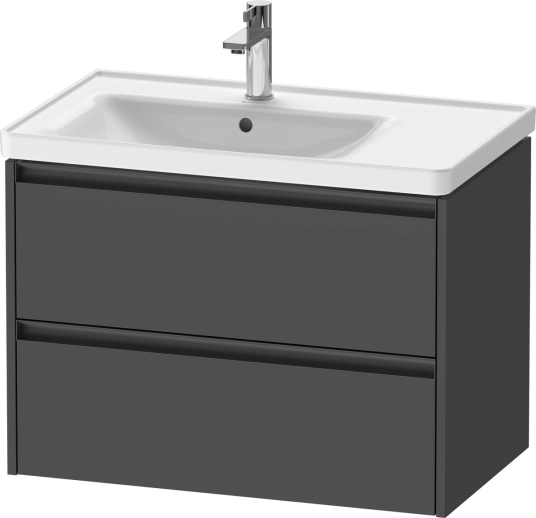 Duravit Ketho.2 Servantskap 2 Skuffer 784x455 mm Venstre Grafitt Matt