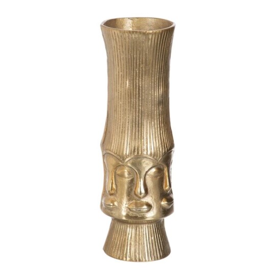 Bigbuy Home Vase Gyllen Metall 15 X 15 X 46 Cm