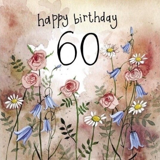 Orink Kort 60 Års Bursdag S431 Blomster Orink Kort 60 Års Bursdag S431 Blomster