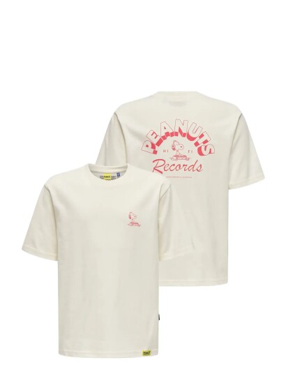 ONLY & SONS Osjpeanuts Back Rlx Ss Lic Tee Cream 134 140 ONLY & SONS Osjpeanuts Back Rlx Ss Lic Tee Cream 134 140