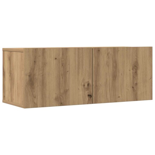 TV-skapsett 4 deler veggmontert artisan eik konstruert tre 8721158761149