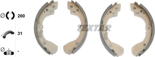 Bremsesko sett TEXTAR 91065000 Bremsesko sett TEXTAR 91065000