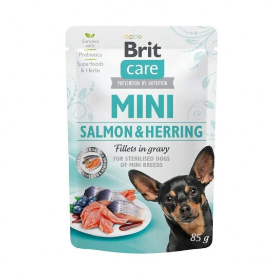 Brit Care Mini Hundefôr med Laks og Sild i Saus 85 g