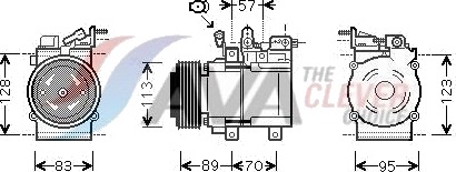 AVA COOLING SYSTEMS KAK137 AC-kompressor