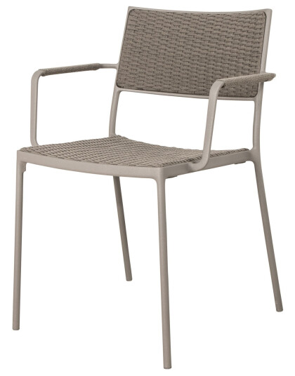 Cane-line Less stol m/armlener Taupe Natur Cane-line Less stol m/armlener Taupe Natur