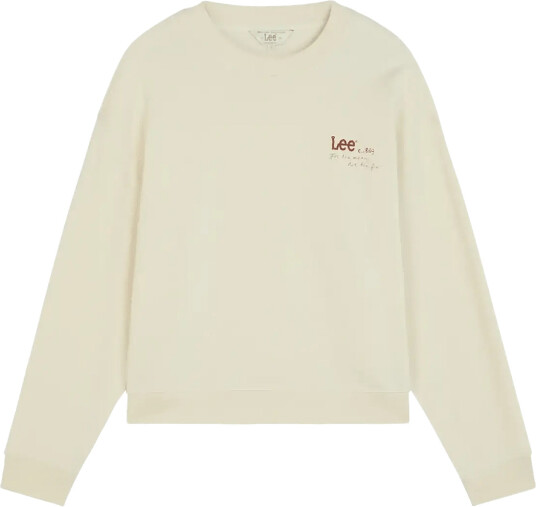 Lee Jeans Logo Crew Sws Cream XS
