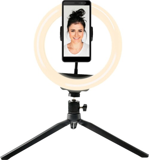 Denver RL2-801 LED Ring Light med bordstativ (19 cm)