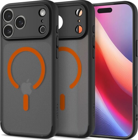 Spigen Ultra Hybrid MagFit (iPhone 17 Pro Max) Svart Frost/Oransje Spigen Ultra Hybrid MagFit (iPhone 17 Pro Max) Svart Frost/Oransje