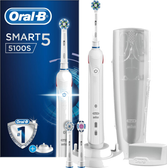Oral B SMART 5 5100s Elektrisk tannbørste + Etui & Ekstra Børstehoder Oral B SMART 5 5100s Elektrisk tannbørste + Etui & Ekstra Børstehoder