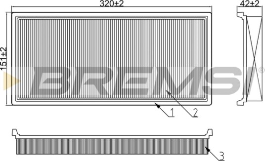 Luftfilter BREMSI FA1232 Luftfilter BREMSI FA1232