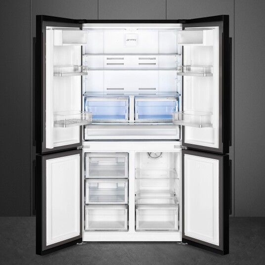 Smeg FQ60NDE French Door Kjøleskap med Berøringskontroll - Svart