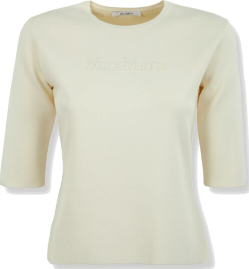 Max Mara Dame Strikkevarer Beige S,