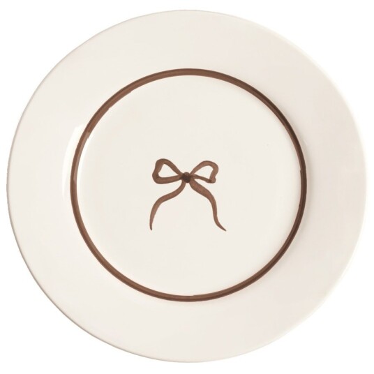 Pick A Poppy Bow Sidetallerken 22 cm Brun