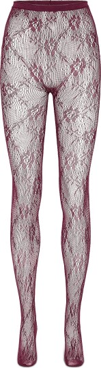 SUI AVA Lace Tights // 20D BURGUNDY One Size SUI AVA Lace Tights // 20D BURGUNDY One Size