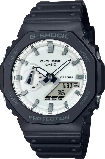 Casio Herreklokke GA 2100WD 1AER G Shock Hvit/Gummi Ø45.4 mm Casio Herreklokke GA 2100WD 1AER G Shock Hvit/Gummi Ø45.4 mm