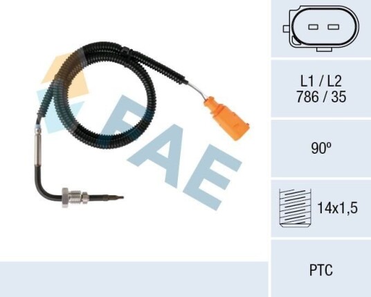 FAE 68079 Sensor, eksostemperatur