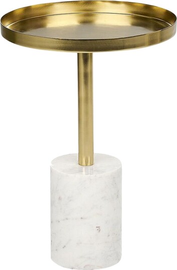 Charis Sidebord 36 cm - Gull/Hvit