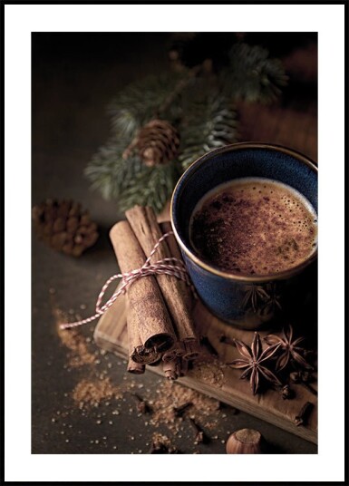 Mug of Hot Coffee with Cinnamon Plakat Plakat / 40x50cm
