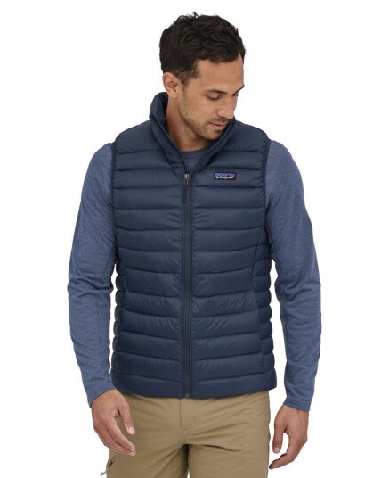 Patagonia Down Sweater Vest, M's New Navy XL
